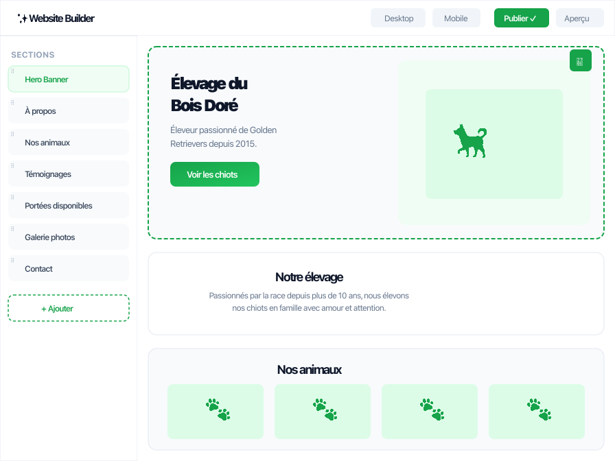 Site vitrine & pages de stock